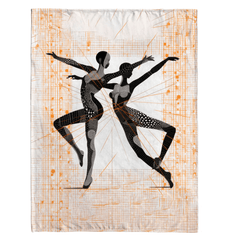 Soft and warm sherpa blanket featuring inspiring dance flair for comfort