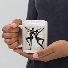 Inspirational dance-themed white glossy mug.