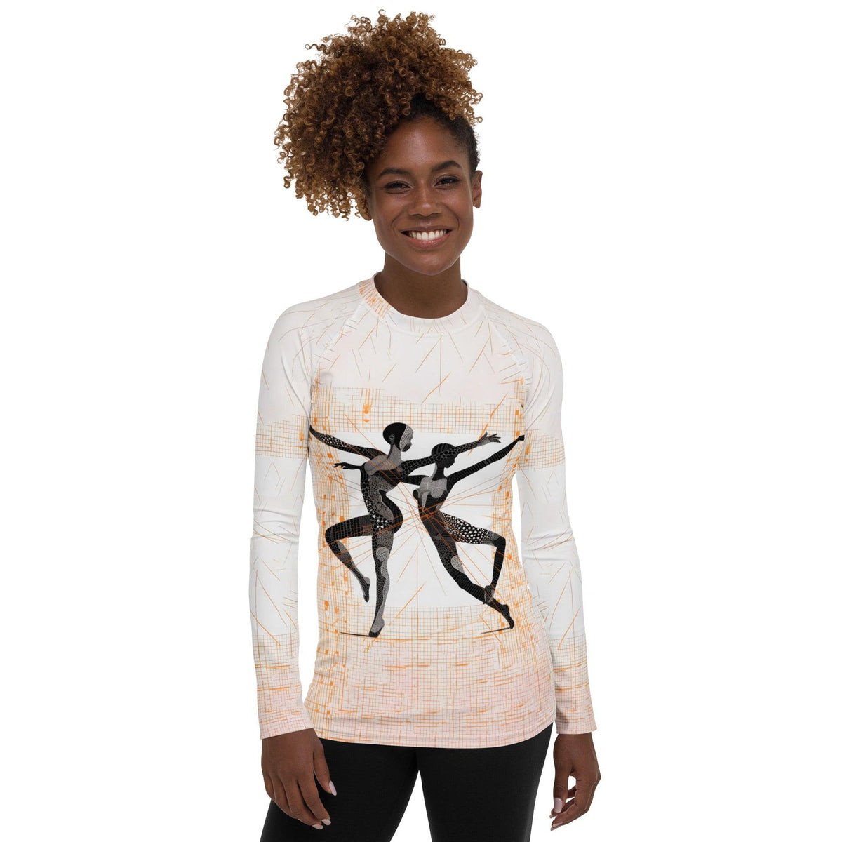 Inspiring Feminine Dance Flair Women's Rash Guard - Beyond T-shirts