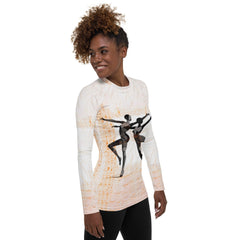 Inspiring Feminine Dance Flair Women's Rash Guard - Beyond T-shirts