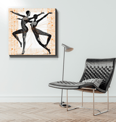 Inspiring Feminine Dance Flair Wrapped Canvas - Beyond T-shirts