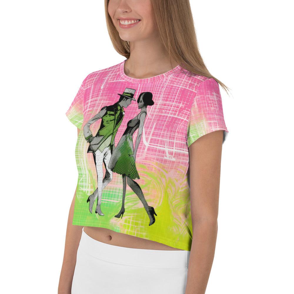 Inspiring Women's Dance Performance All-Over Print Crop Tee - Beyond T-shirts