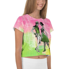 Inspiring Women's Dance Performance All-Over Print Crop Tee - Beyond T-shirts