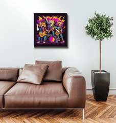 Jazz Cats Jamming Out Wrapped Canvas - Beyond T-shirts