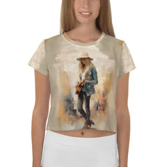 Jazz Improvisations All-Over Print Crop Tee - Beyond T-shirts