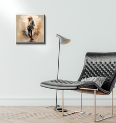 Elegant wrapped canvas featuring jazz improvisation artwork