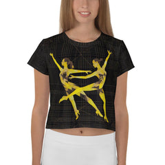 Joyful Feminine Movement Style All-Over Print Crop Tee - Beyond T-shirts