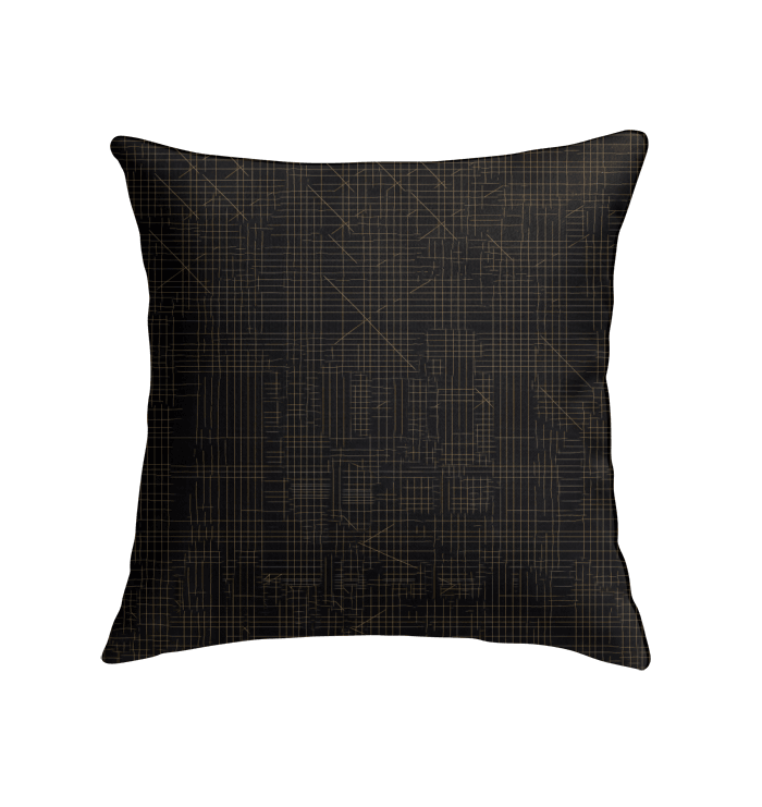 Stylish feminine movement pattern on a comfortable indoor pillow.