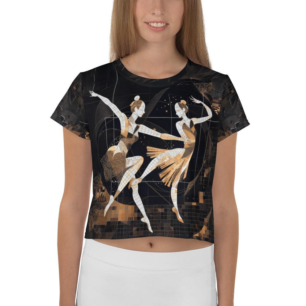 Joyful Women's Dance Flair All-Over Print Crop Tee - Beyond T-shirts