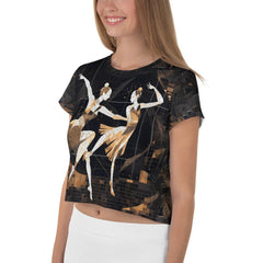 Joyful Women's Dance Flair All-Over Print Crop Tee - Beyond T-shirts