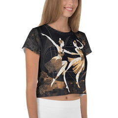 Joyful Women's Dance Flair All-Over Print Crop Tee - Beyond T-shirts