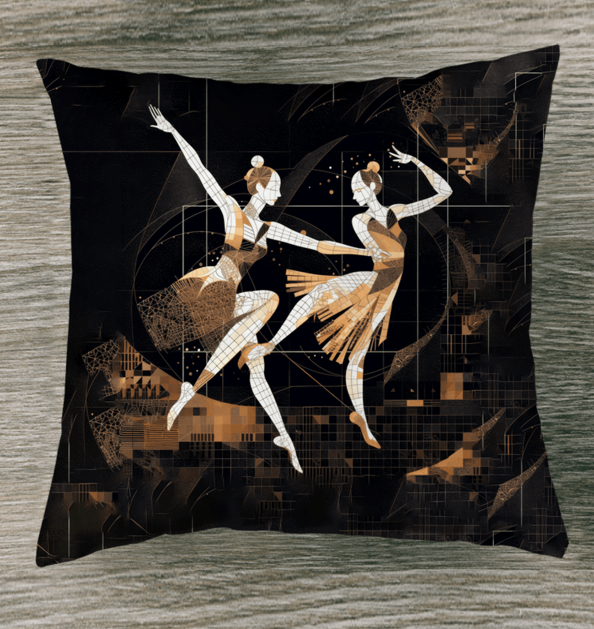 Joyful Women's Dance-themed decorative indoor pillow