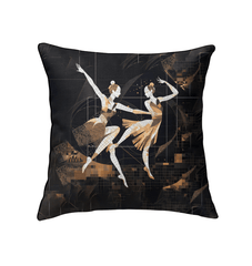 Elegant indoor pillow with dance flair design for home decor