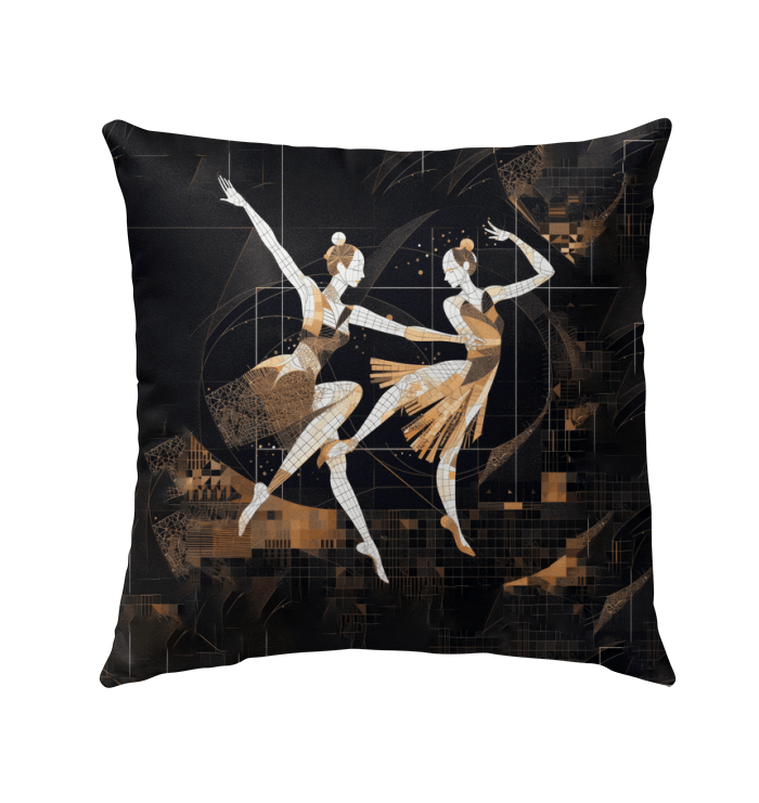 Joyful Women s Dance Flair Outdoor Pillow - Beyond T-shirts