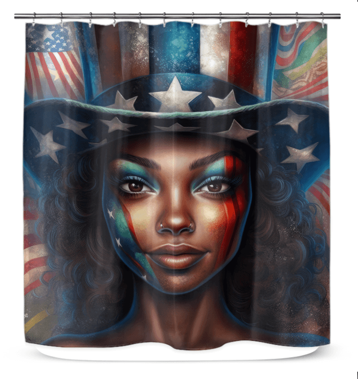 Land Of The Free Shower Curtain - Beyond T-shirts