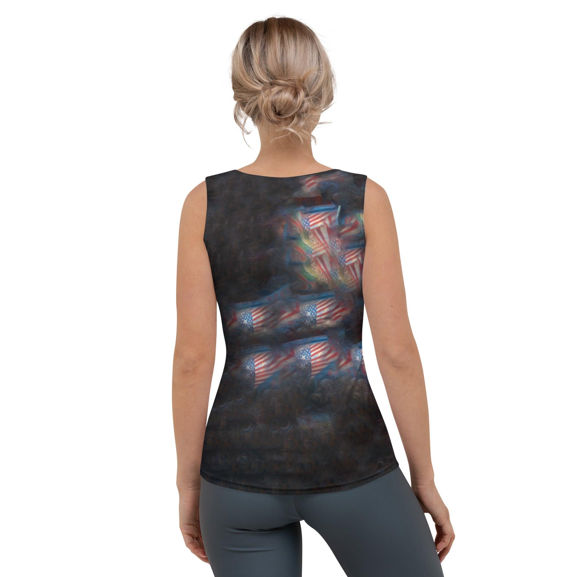 Land of the Free Sublimation Cut & Sew Tank Top - Beyond T-shirts