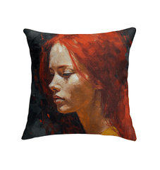 Colorful Latin Heat Indoor Pillow on a cozy living room sofa.