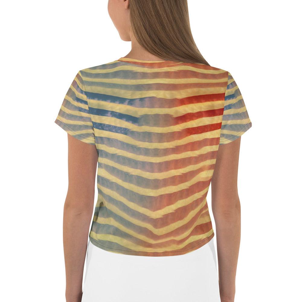 Liberty Collages All-Over Print Crop Tee - Beyond T-shirts