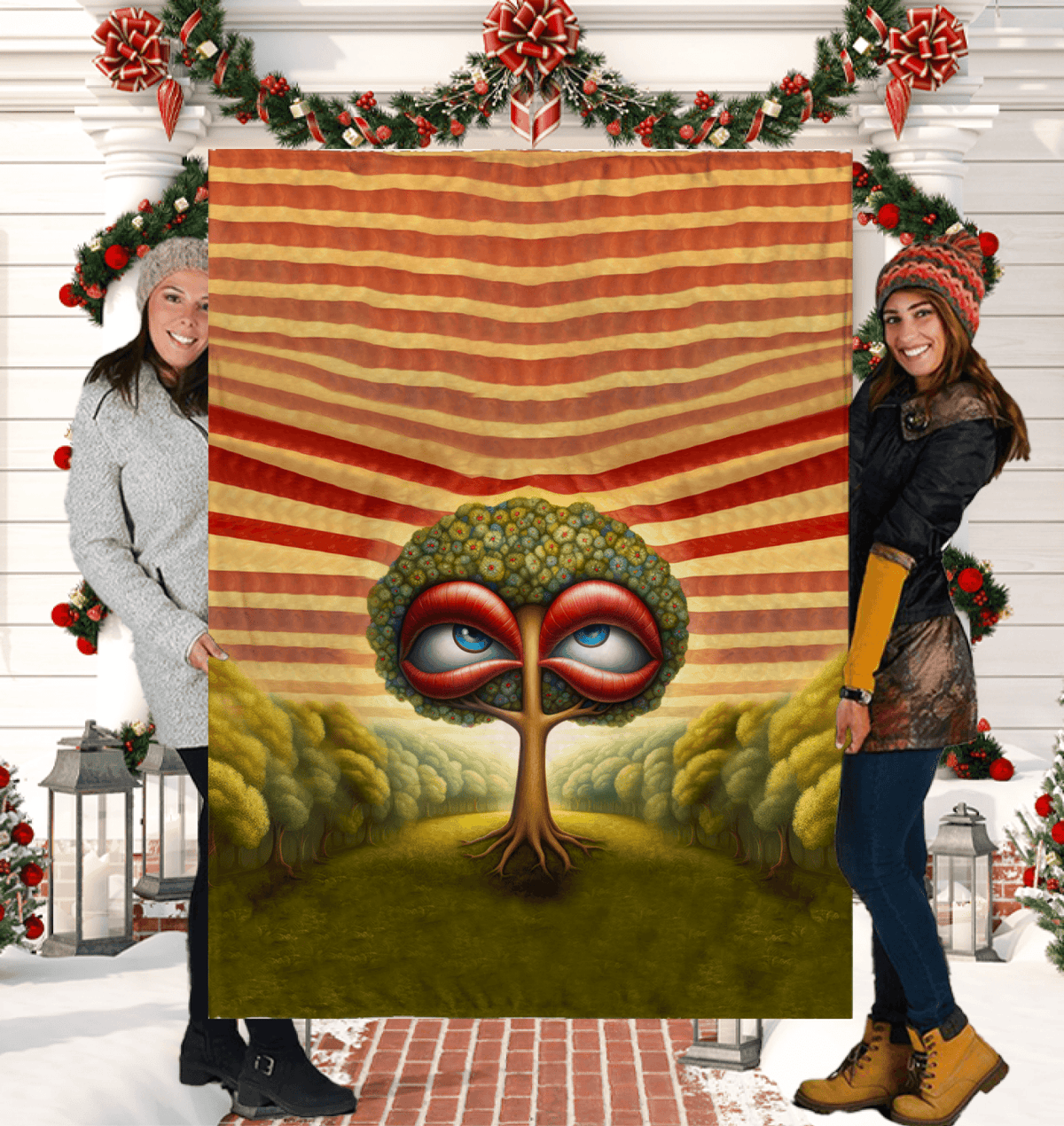 Liberty Collages Sherpa Blanket - Beyond T-shirts