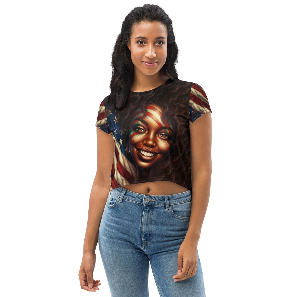 Liberty's Legacy All-Over Print Crop Tee - Beyond T-shirts