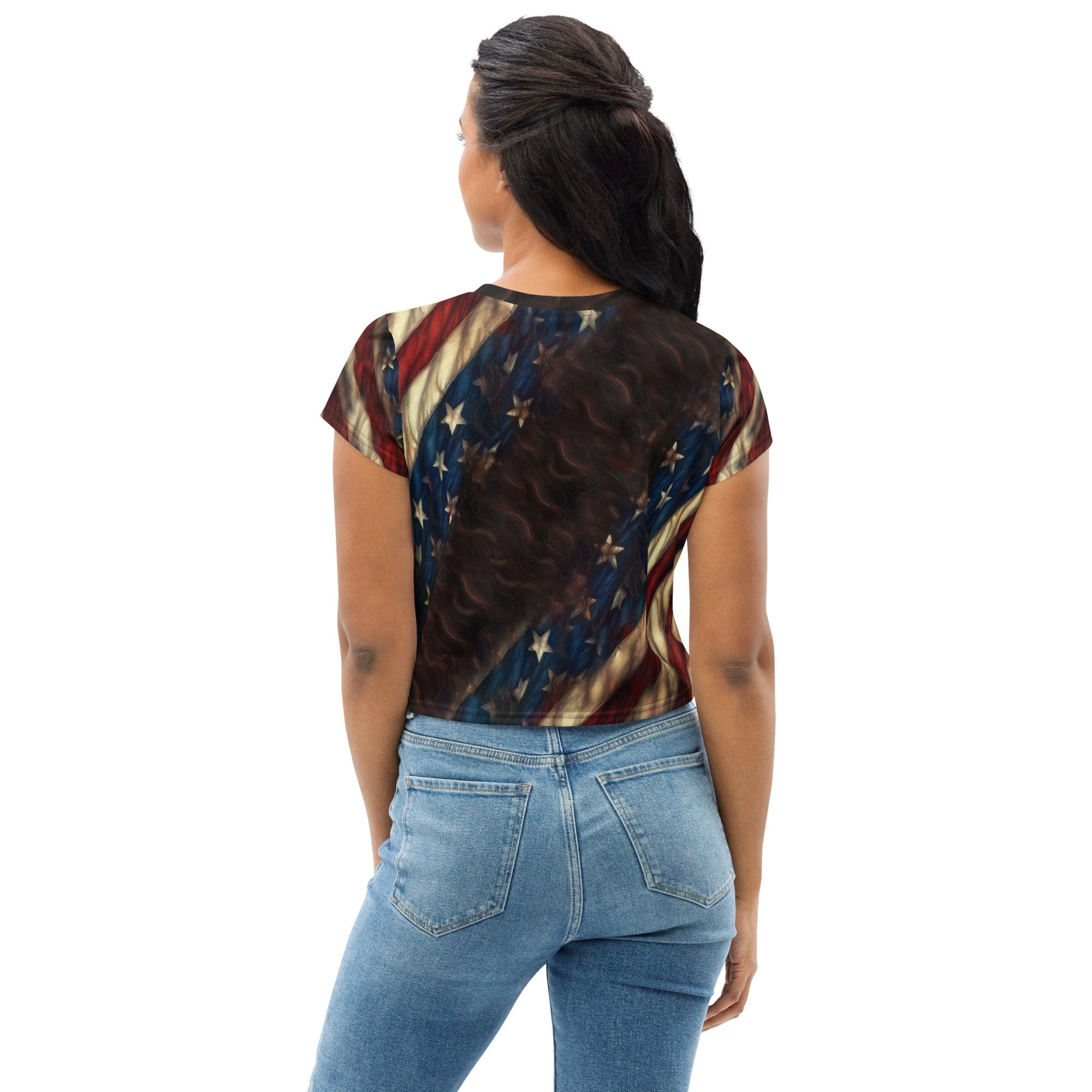 Liberty's Legacy All-Over Print Crop Tee - Beyond T-shirts