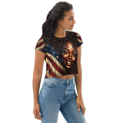 Liberty's Legacy All-Over Print Crop Tee - Beyond T-shirts