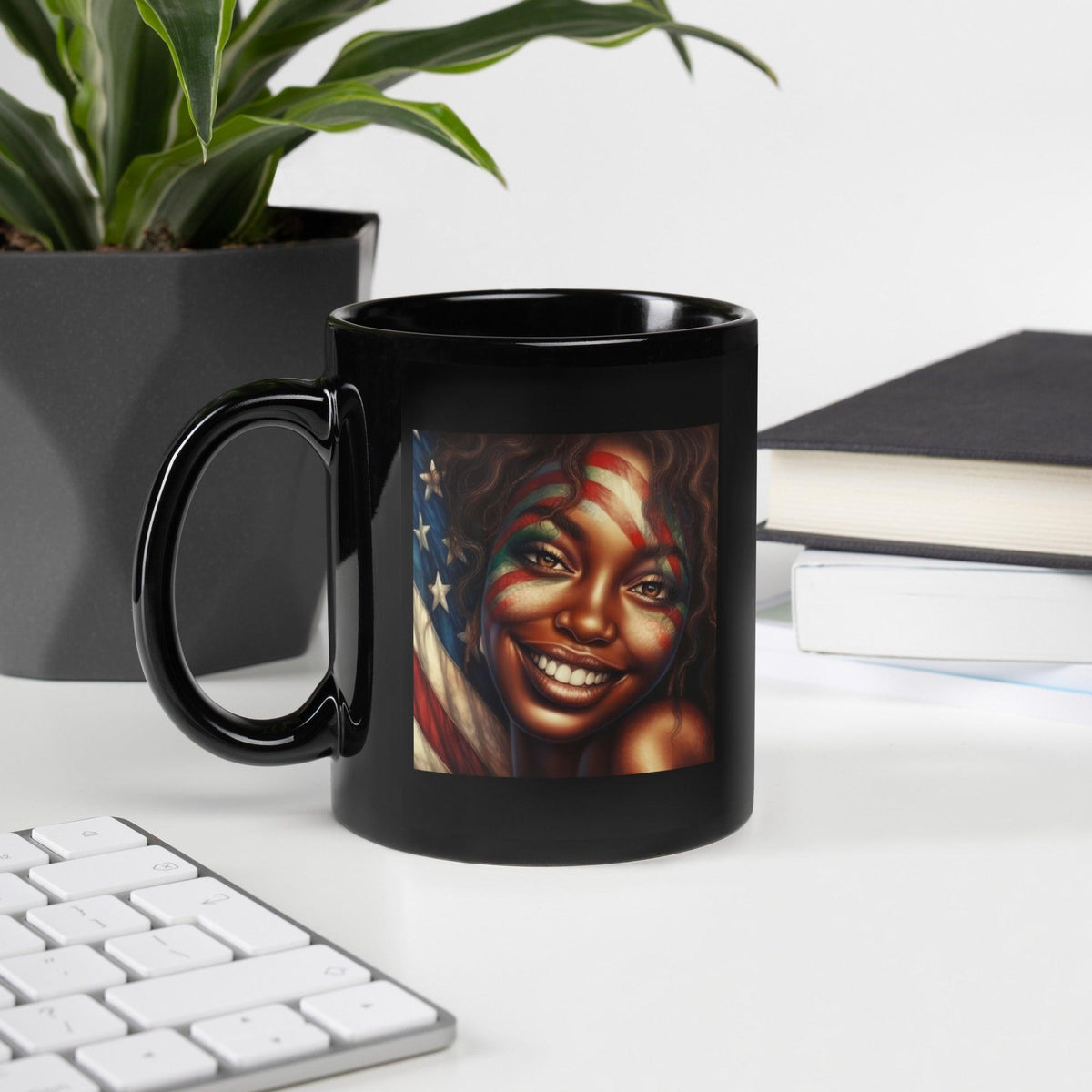 Liberty's Legacy Black Glossy Mug - Beyond T-shirts