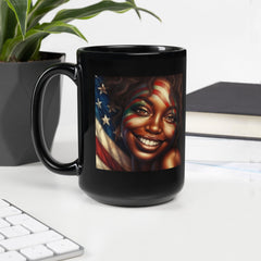 Liberty's Legacy Black Glossy Mug - Beyond T-shirts