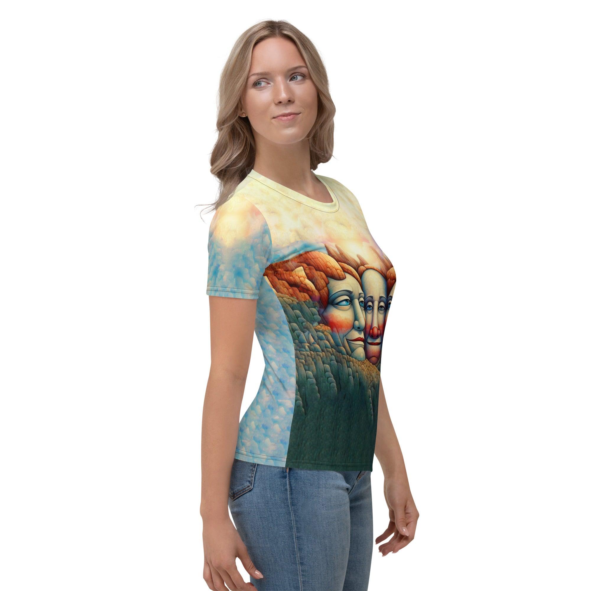 Back view of Liberty Tapestries Women's T-shirt showcasing design