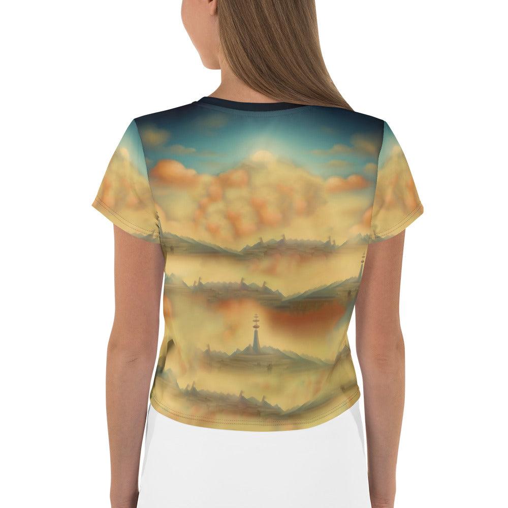 Colorful graphic crop top celebrating life and freedom