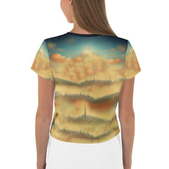 Colorful graphic crop top celebrating life and freedom