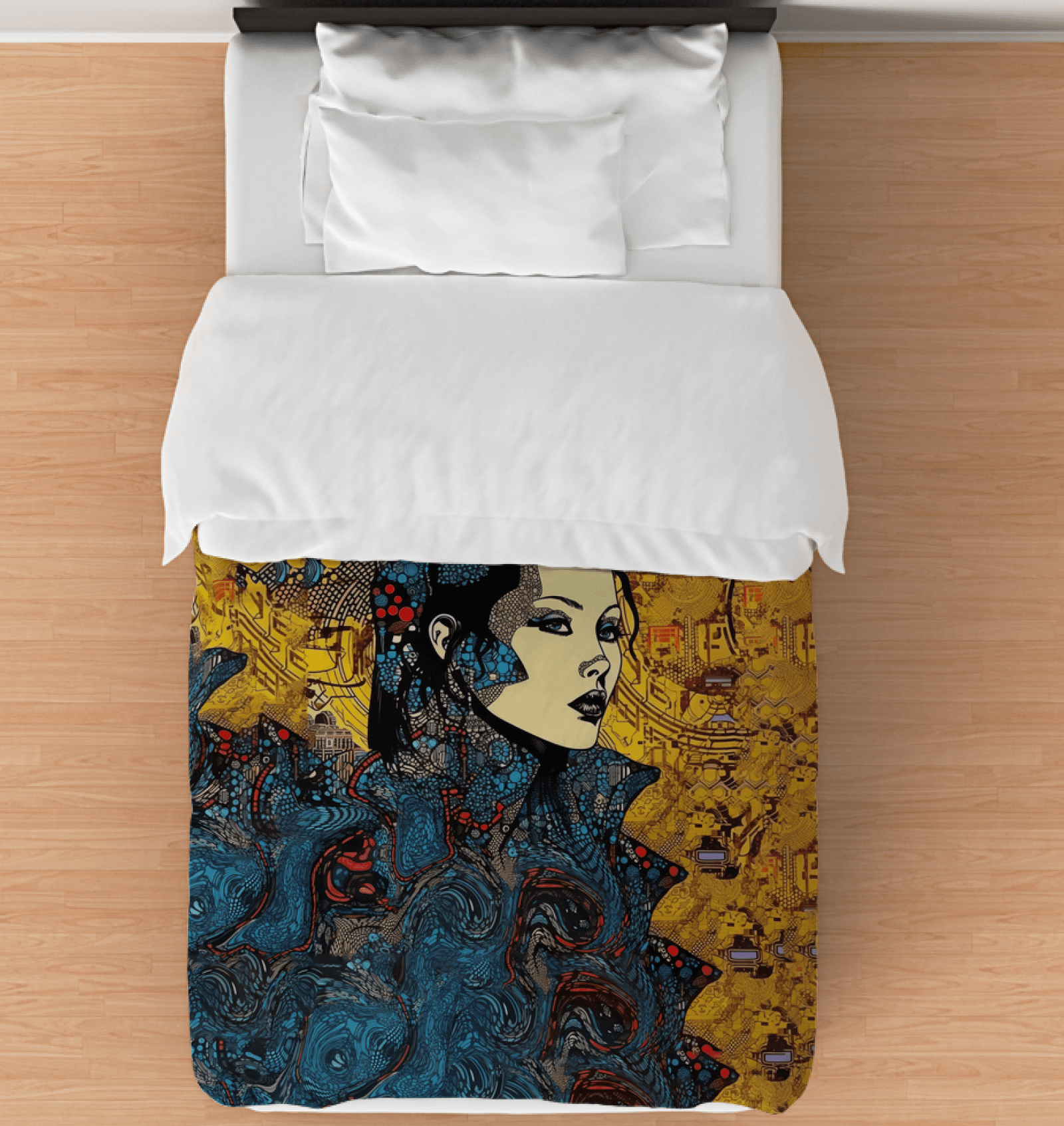 Line Legend Duvet Cover showcasing intricate design details for a luxurious bedroom.