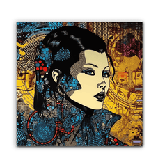 Vibrant Line Legend Wrapped Canvas for a splash of color.
