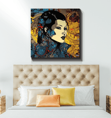 Sophisticated Line Legend Wrapped Canvas for art lovers.