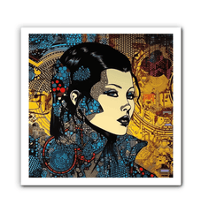 Stylish Line Legend Wrapped Canvas for minimalist decor.