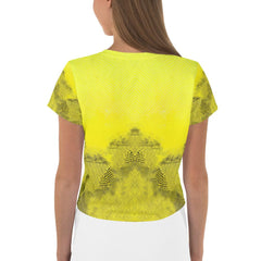 Line Lengths All-Over Print Crop Tee - Beyond T-shirts