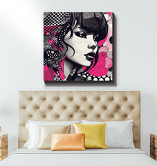 Wrapped canvas featuring Line Levity design.