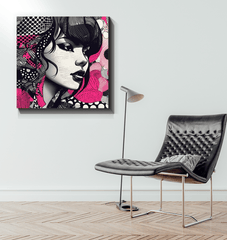 Line Levity wrapped canvas for modern interiors.