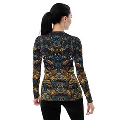 Back view of Line Life III Women's Rash Guard.