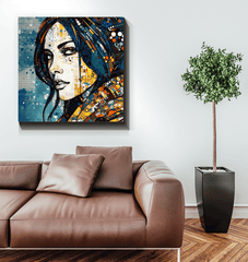 Contemporary Line Life III art piece for living spaces.