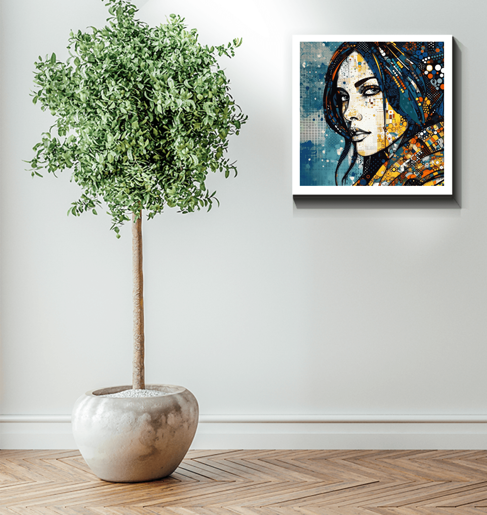 Stylish Line Life III art on wrapped canvas.