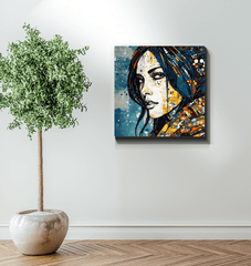 Sophisticated Line Life III Wrapped Canvas for office.