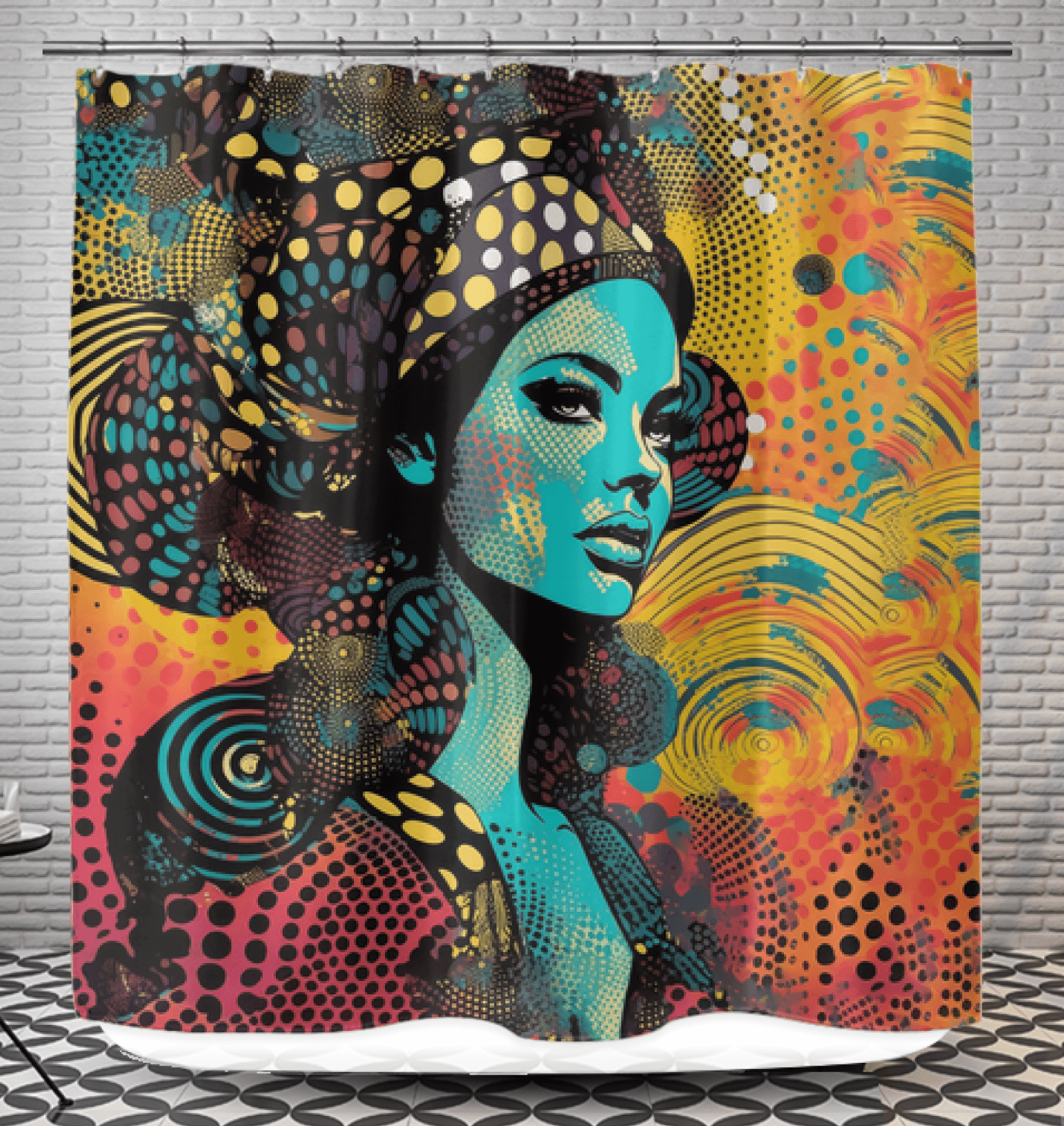 Line Life Shower Curtain - Bathroom Refresh.