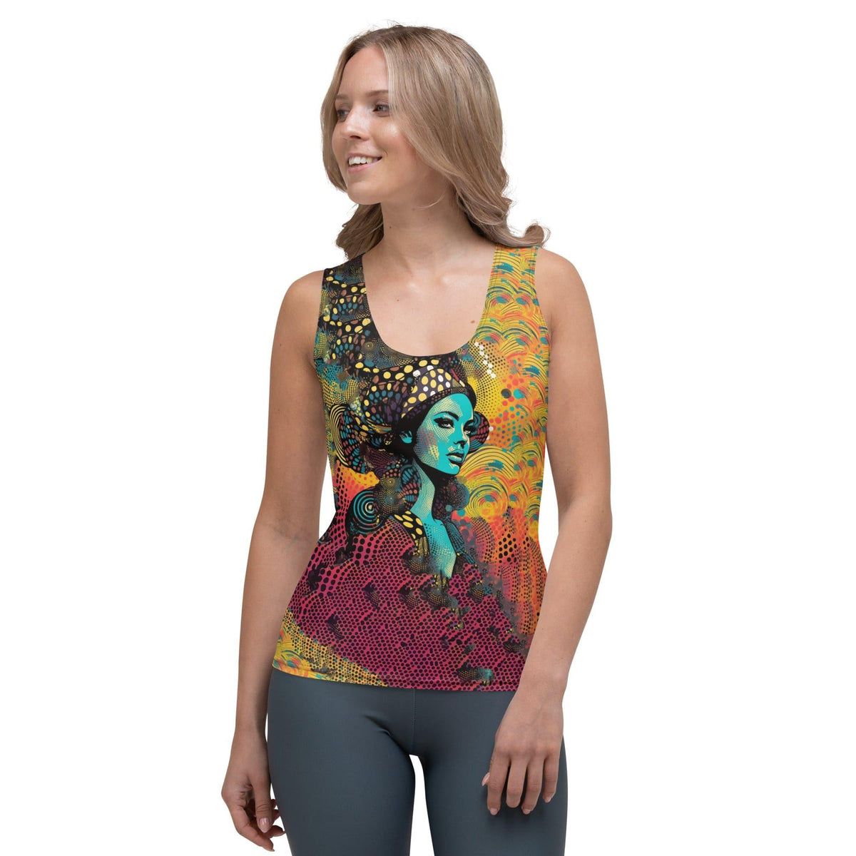 Line Life sublimated tank top front view.