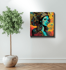 Abstract Line Life Canvas in a minimalist decor.
