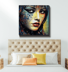 Line Love Art on Canvas - Elegant and Simple Design.