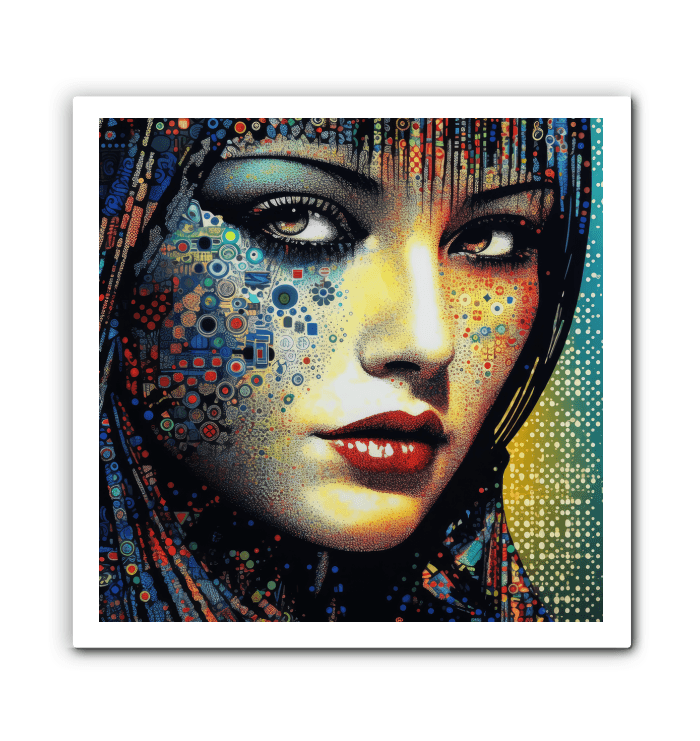 Abstract Line Love Canvas Art - Monochrome Wall Art.