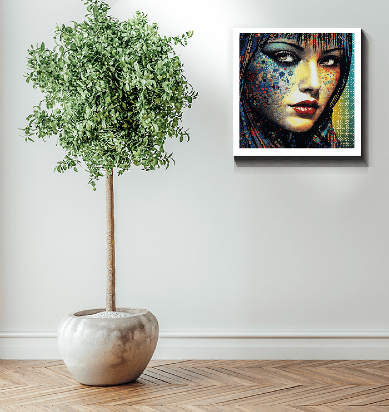 Minimalist Line Love Wrapped Canvas - Bedroom Wall Accent.