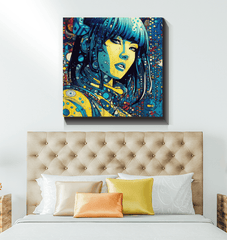 Line Luminance abstract wrapped canvas for decor aficionados.
