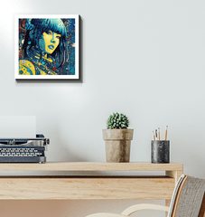Abstract Line Luminance art piece wrapped canvas.